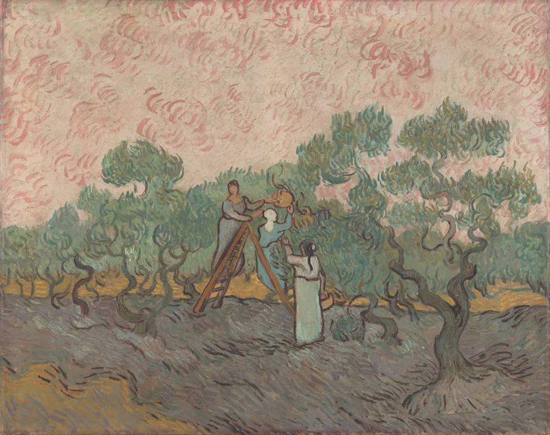 Vincent van Gogh, Olijvenpluksters, 1889. Metropolitan Museum of Art, New York